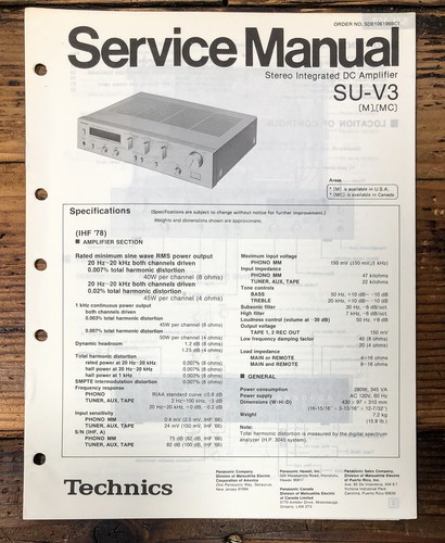 Technics amplificatore - su-v3,